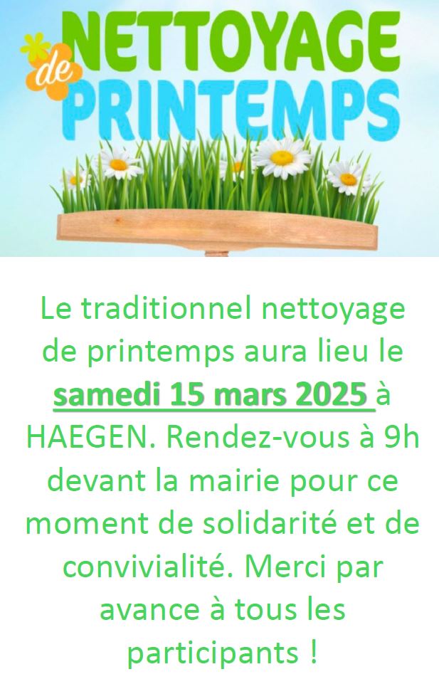Nettoyage de printemps 1